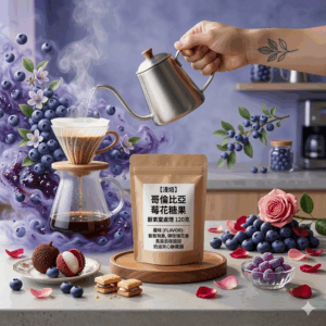 淺焙 哥倫比亞 莓花糖果 厭氧蜜處理 120克 FLAVOR：葡萄飛壘 帶玫瑰花香 黑葉荔枝酸甜 奶油夾心酥尾韻