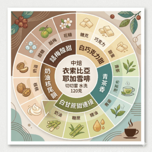 中焙 衣索比亞 耶加雪啡 切切雷 水洗 120克 FLAVOR： 話梅酸甜 白巧克力甜 青茶香 白甘蔗甜連接 奶油核桃尾韻